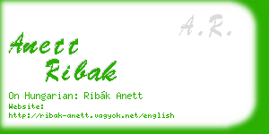 anett ribak business card